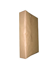 Image showing Isolated corrugated kraft paper Box