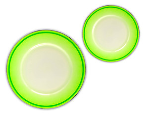 Image showing Green plates on white background