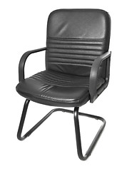 Image showing black office chair with wheels