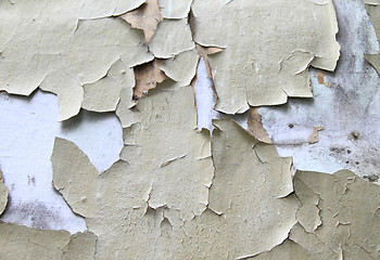 Image showing Old paint peeling from wall background
