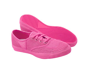 Image showing isolated pink shoes on a white background