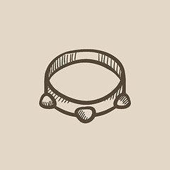 Image showing Tambourine sketch icon.