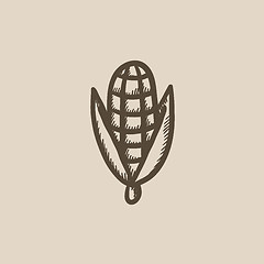 Image showing Corn sketch icon.