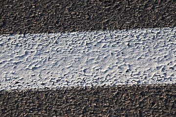 Image showing road white stripes