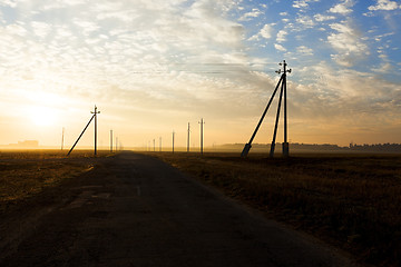 Image showing High-voltage power poles