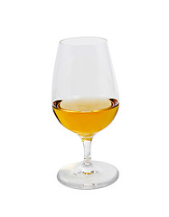 Image showing glass of scotch top view