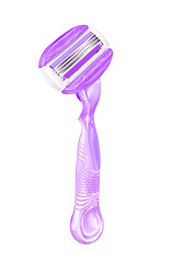 Image showing purple lady shaver on white background