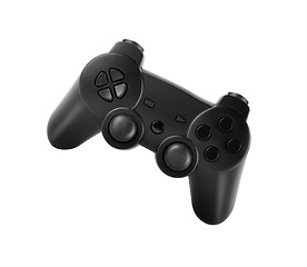 Image showing Translucent black joypad over white