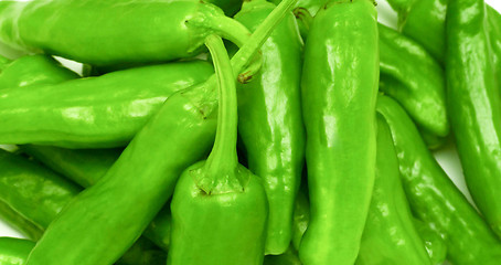 Image showing Lots of fresh green peppers