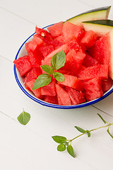 Image showing Fresh watermelon slices