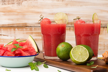 Image showing Watermelon smoothies