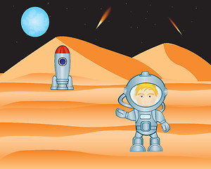 Image showing Spaceman on mars