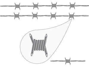 Image showing Barbed wire