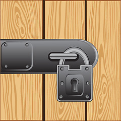 Image showing Outboard lock on door