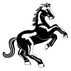Image showing Drawing horse on white
