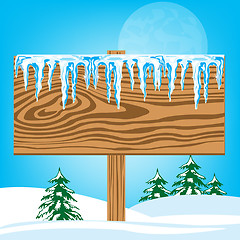 Image showing Board with icicle