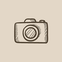 Image showing Camera sketch icon.