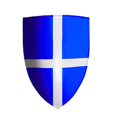 Image showing Blue crusader isolated on white