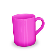 Image showing pink coffee mug isolated on white background