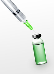 Image showing syringe with drug bottle