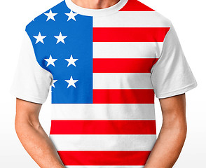 Image showing American t-shirt isolated on white