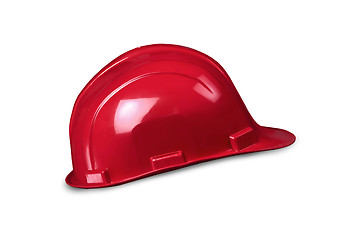 Image showing Red builder\'s helmet isolated