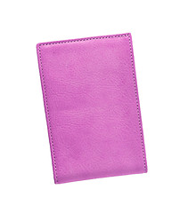 Image showing Pink leather wallet isolated on white background