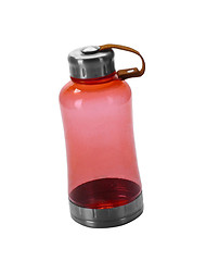 Image showing Red drinking sport bottle isolated on white