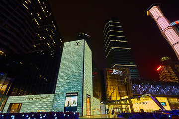 Image showing Exterior of a Louis Vuitton store in Nanjing road Shanghai