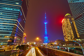 Image showing Oriental Pearl Tower at night