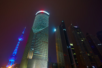 Image showing Oriental Pearl Tower at night