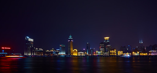 Image showing beautiful shanghai bund at night , China