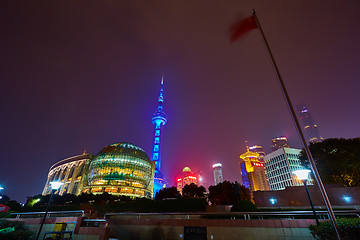 Image showing Oriental Pearl Tower at night