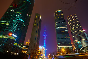 Image showing Oriental Pearl Tower at night