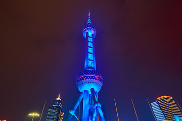 Image showing Oriental Pearl Tower at night