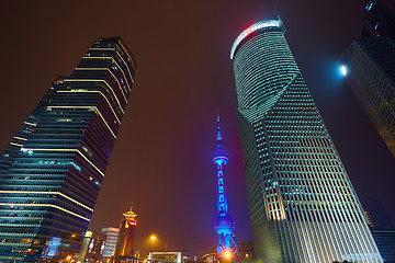 Image showing Oriental Pearl Tower at night