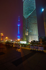 Image showing Oriental Pearl Tower at night