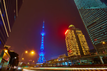 Image showing Oriental Pearl Tower at night