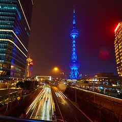 Image showing Oriental Pearl Tower at night