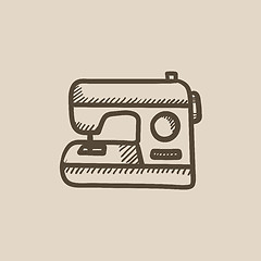 Image showing Sewing-machine sketch icon.