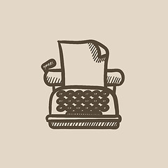 Image showing Typewriter sketch icon.