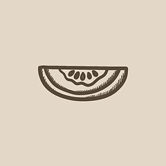 Image showing Melon sketch icon.