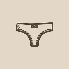 Image showing Panties sketch icon.