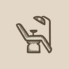 Image showing Dental chair sketch icon.