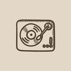 Image showing Turntable sketch icon.