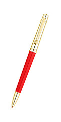 Image showing Isolated golden pen over white background