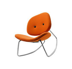 Image showing orange chair isolated on white background