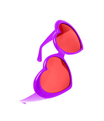 Image showing Red with pink glasses
