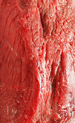 Image showing close-up view of four rump steaks