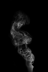 Image showing Tobacco smoke. On black background.